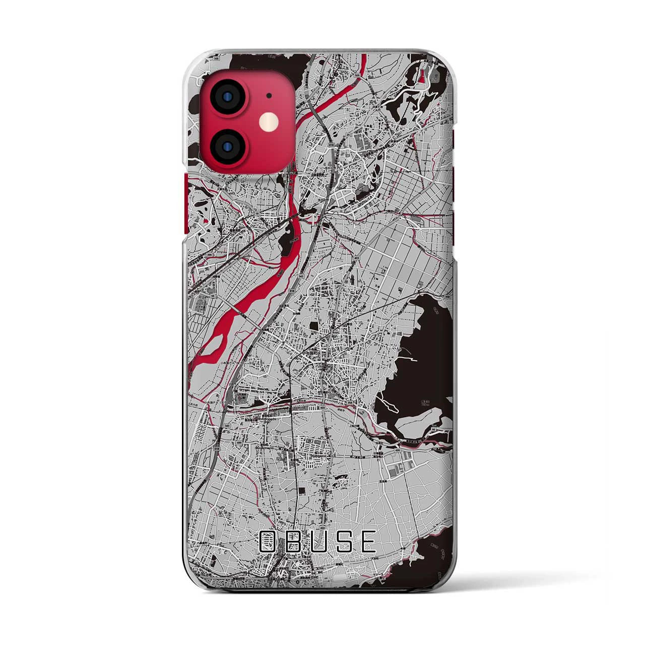 【小布施(長野県)】地図柄iPhoneケース(クリアタイプ)