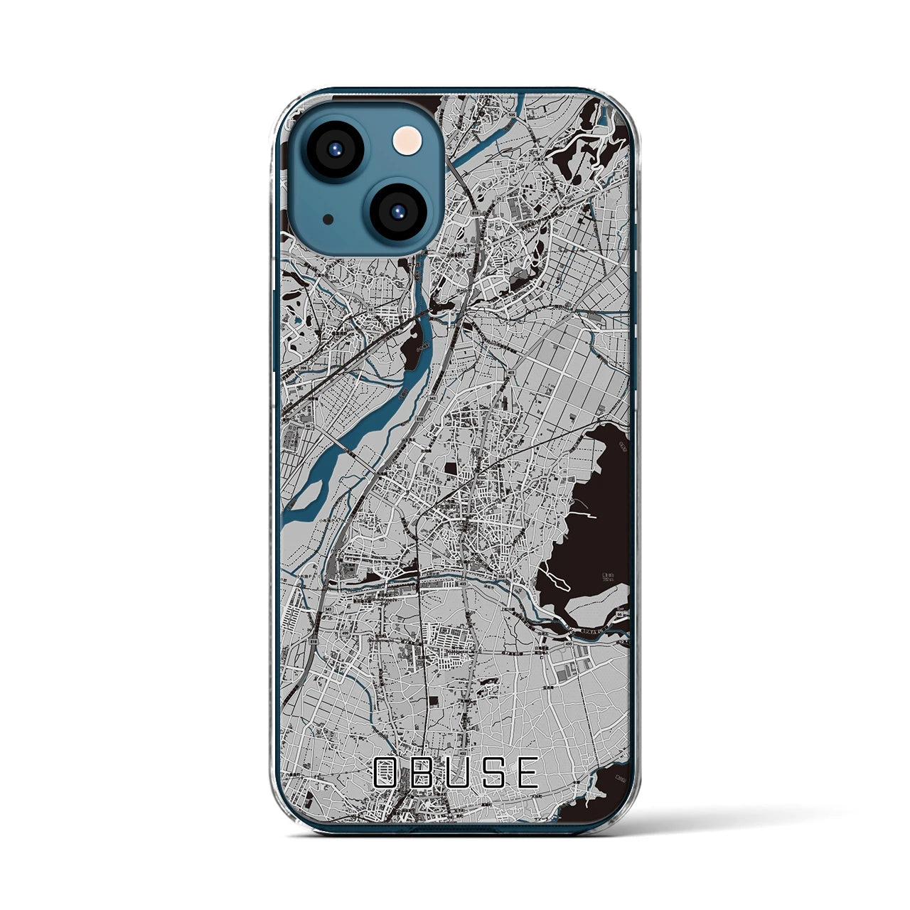 【小布施(長野県)】地図柄iPhoneケース(クリアタイプ)