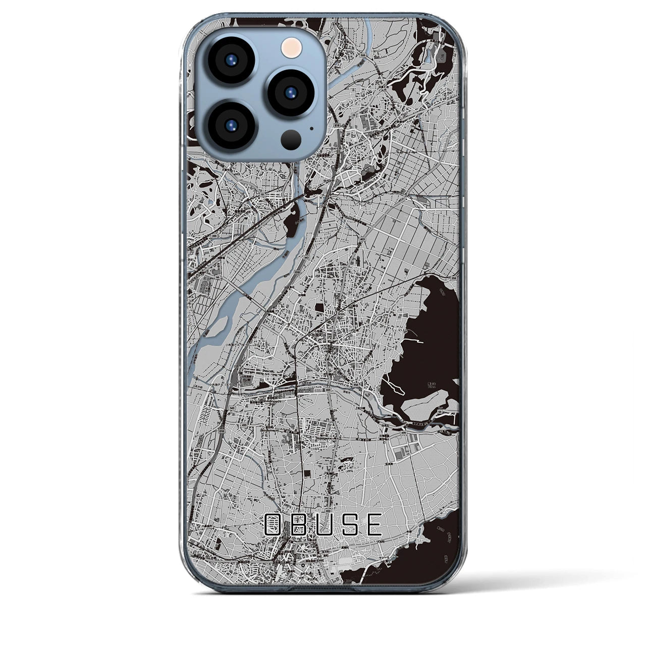 【小布施(長野県)】地図柄iPhoneケース(クリアタイプ)