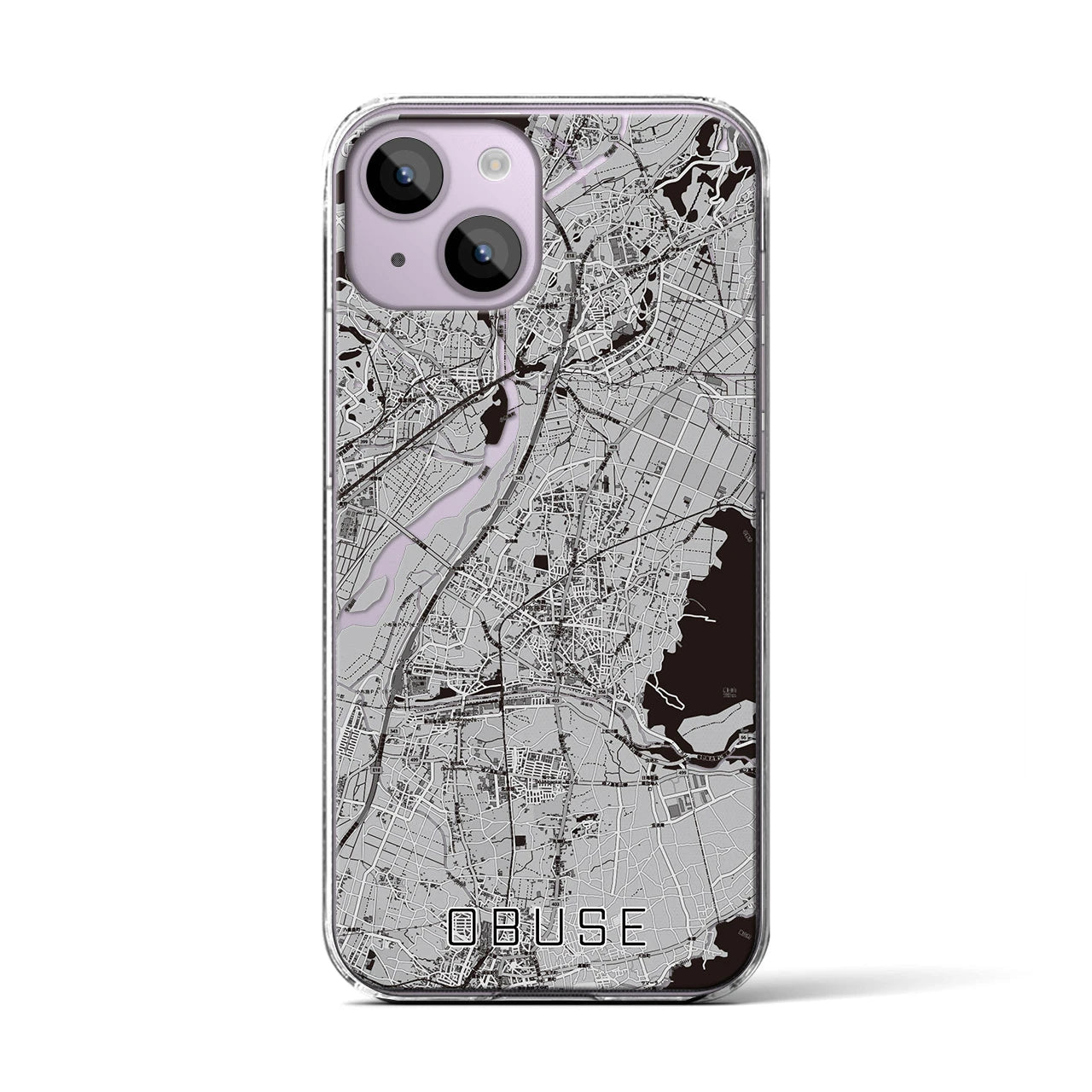 【小布施(長野県)】地図柄iPhoneケース(クリアタイプ)