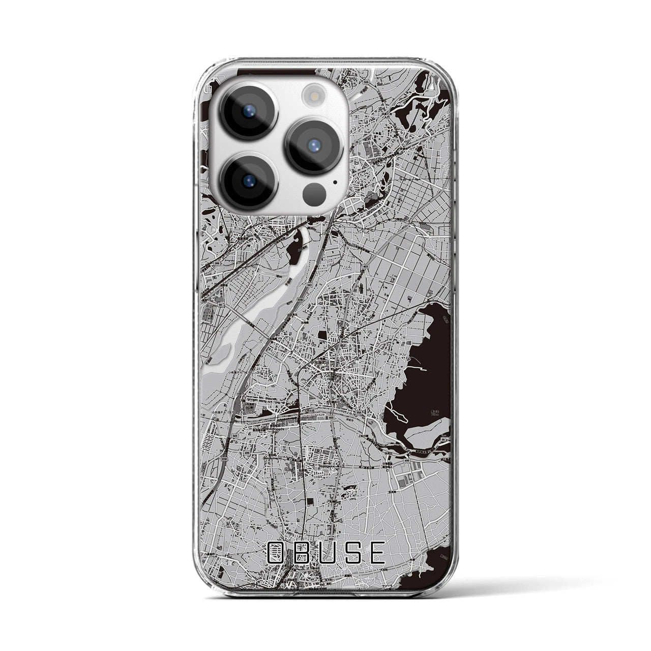 【小布施(長野県)】地図柄iPhoneケース(クリアタイプ)