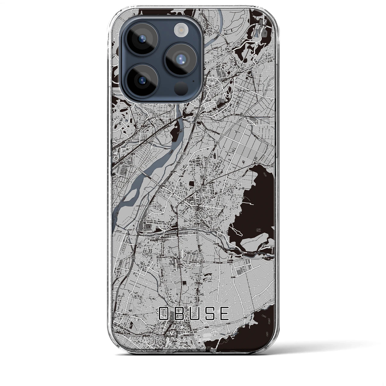 【小布施(長野県)】地図柄iPhoneケース(クリアタイプ)