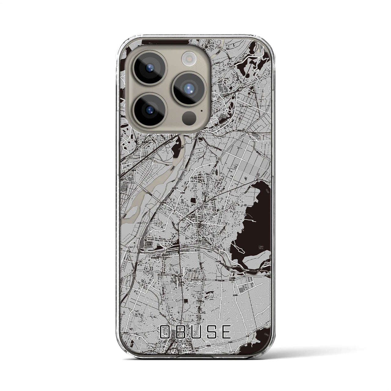 【小布施(長野県)】地図柄iPhoneケース(クリアタイプ)