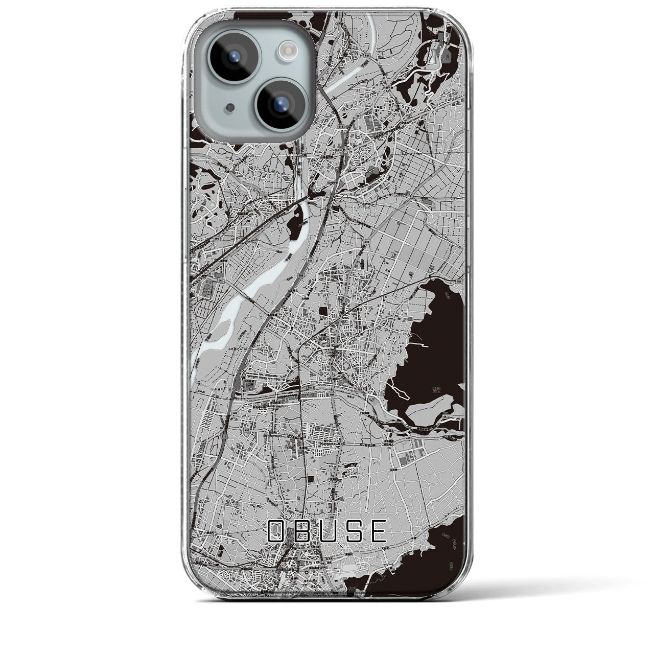 【小布施(長野県)】地図柄iPhoneケース(クリアタイプ)