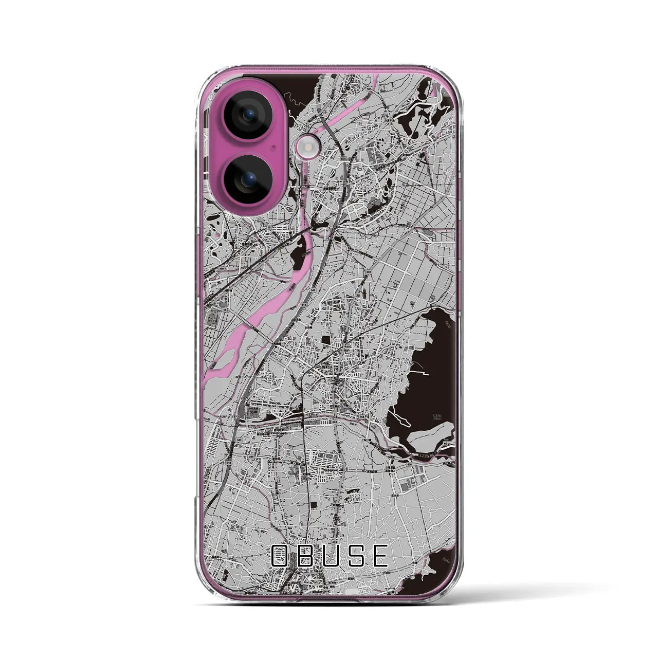 【小布施(長野県)】地図柄iPhoneケース(クリアタイプ)