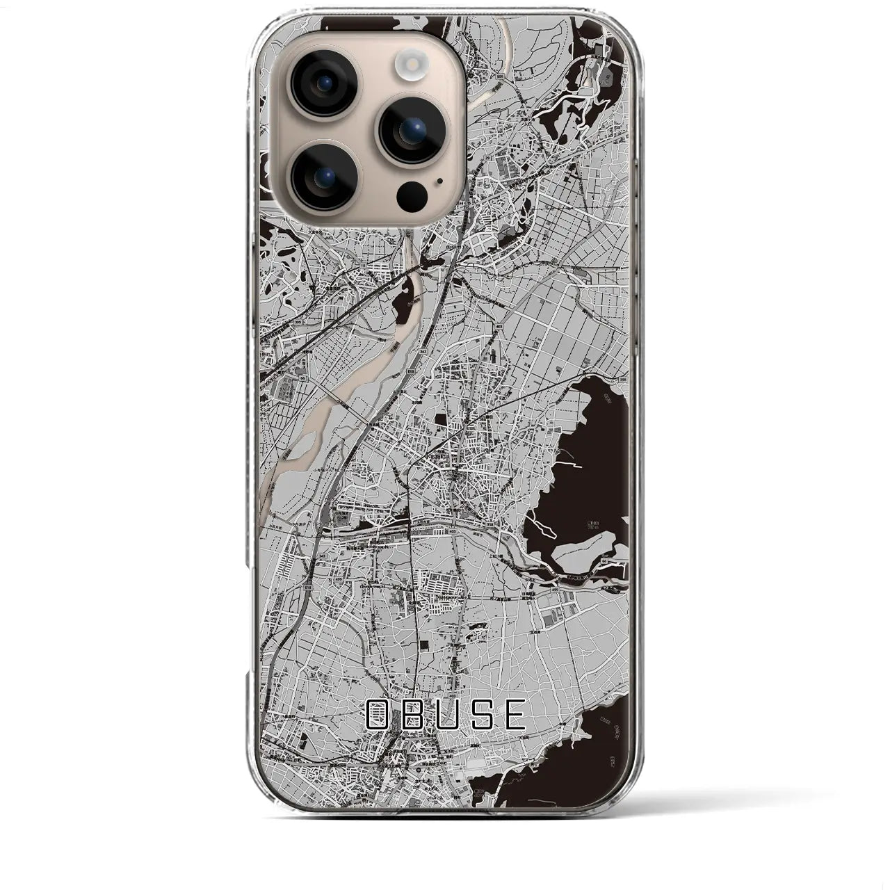 【小布施(長野県)】地図柄iPhoneケース(クリアタイプ)