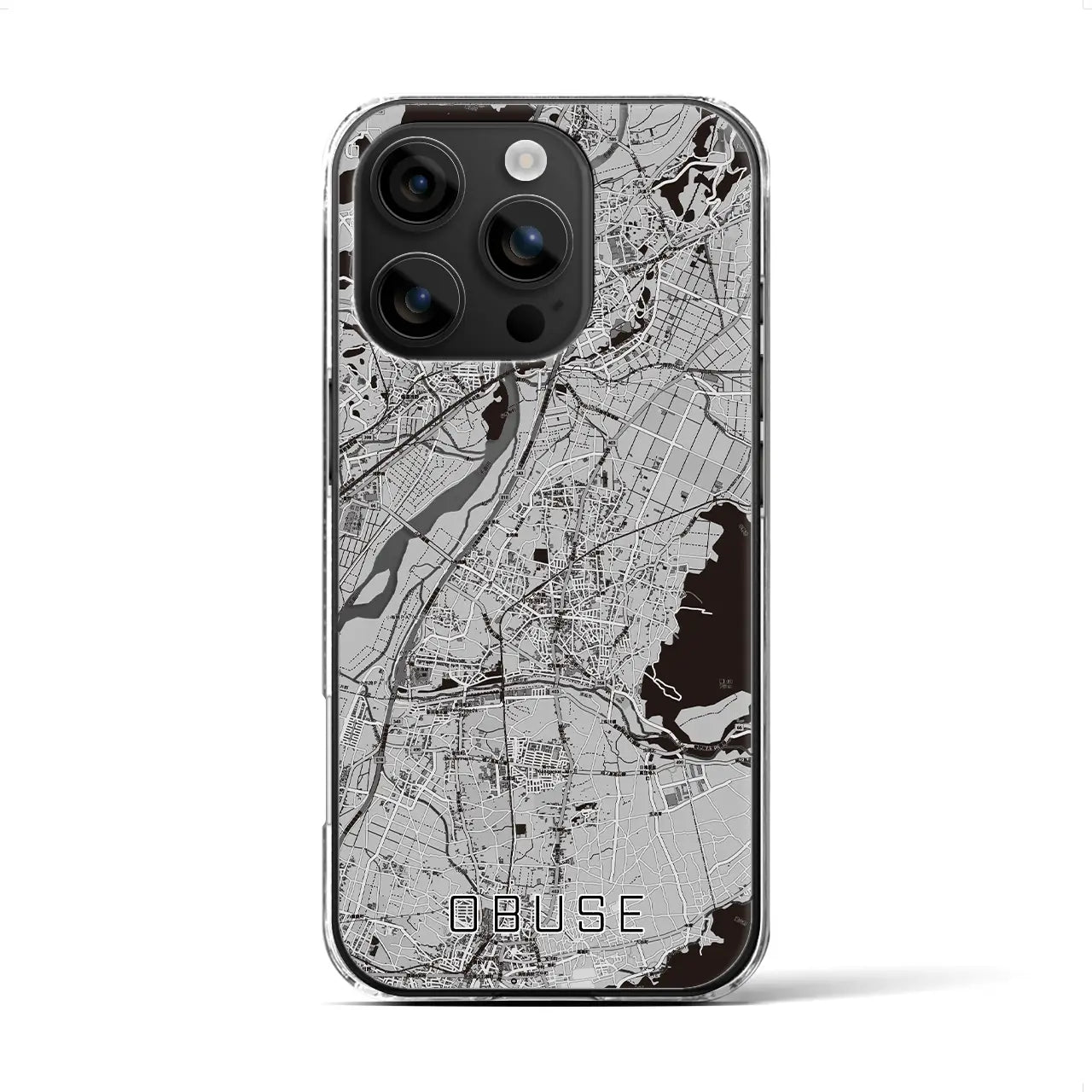【小布施(長野県)】地図柄iPhoneケース(クリアタイプ)