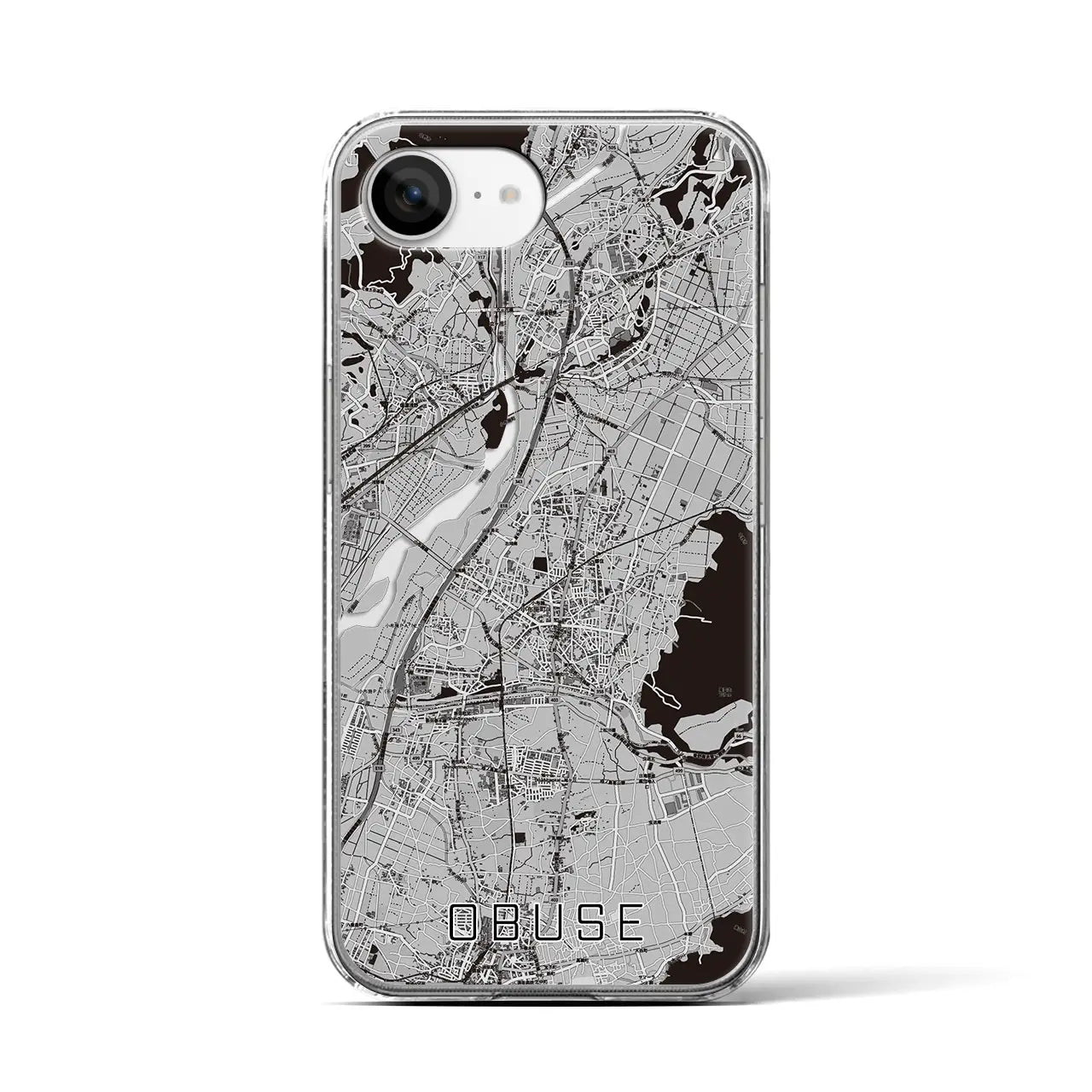 【小布施(長野県)】地図柄iPhoneケース(クリアタイプ)