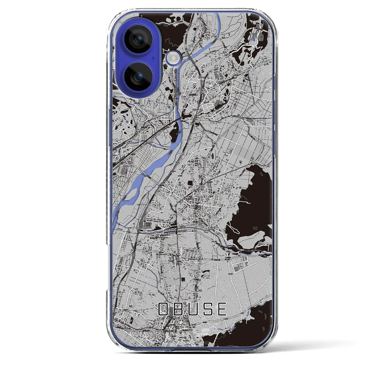 【小布施(長野県)】地図柄iPhoneケース(クリアタイプ)