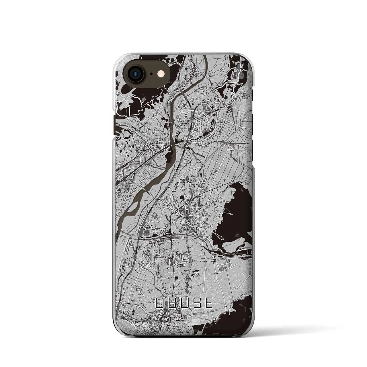 【小布施(長野県)】地図柄iPhoneケース(クリアタイプ)