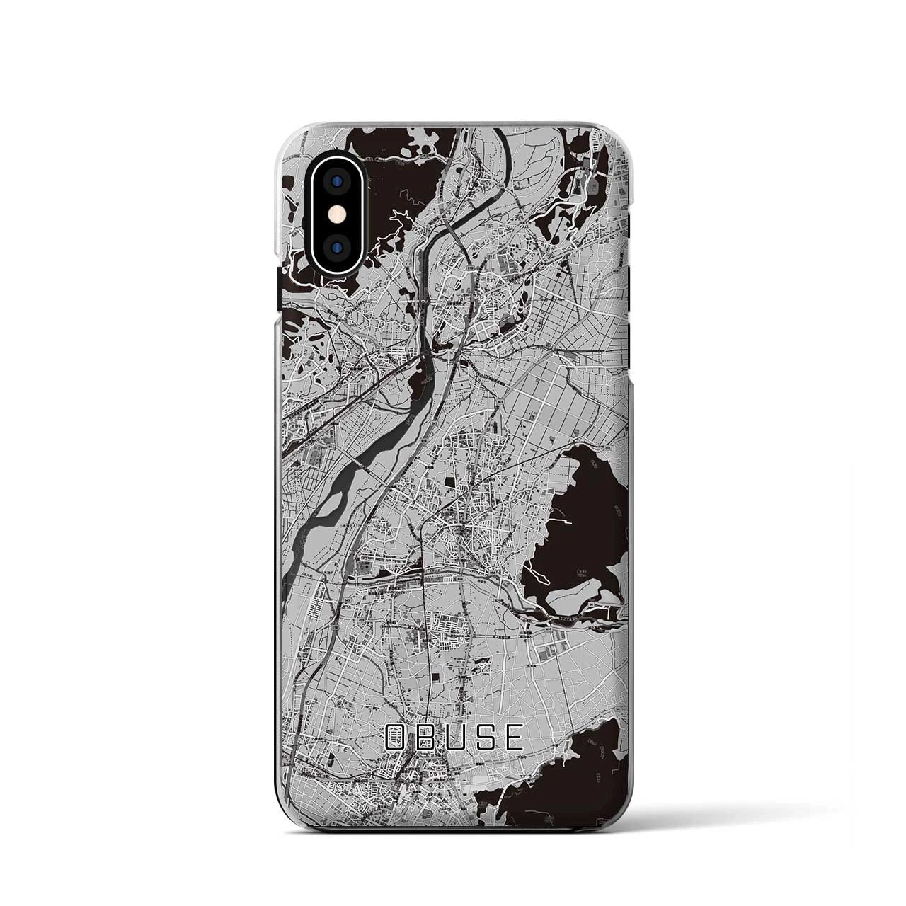 【小布施(長野県)】地図柄iPhoneケース(クリアタイプ)