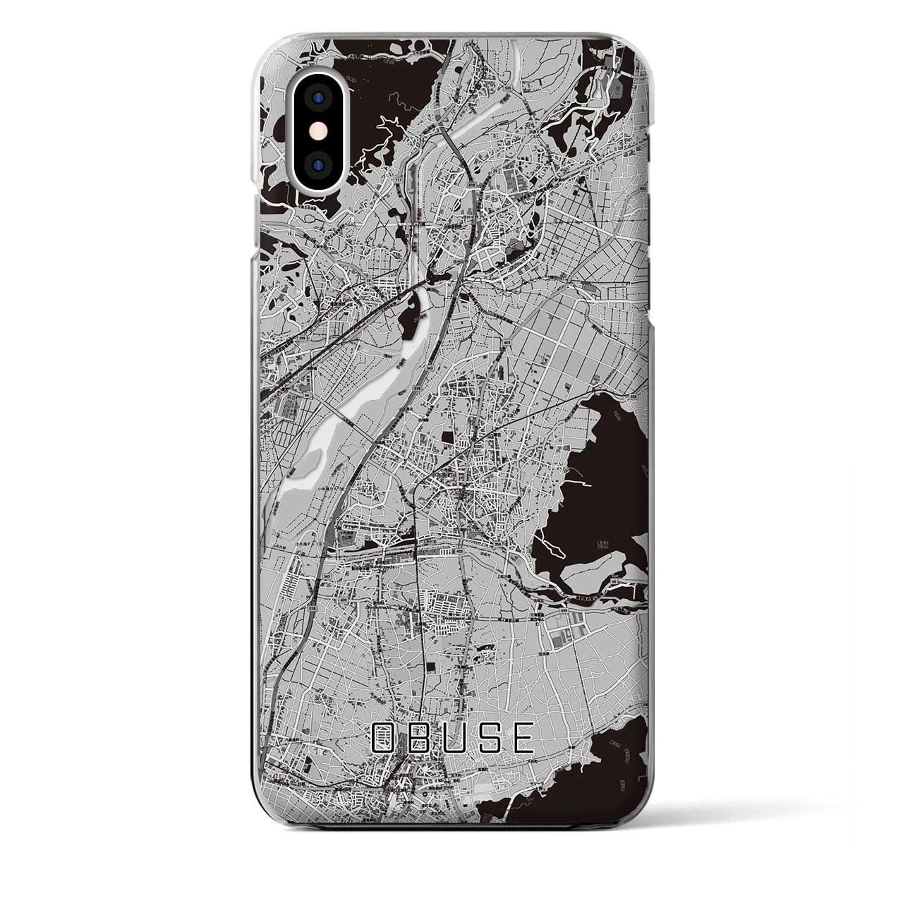 【小布施(長野県)】地図柄iPhoneケース(クリアタイプ)