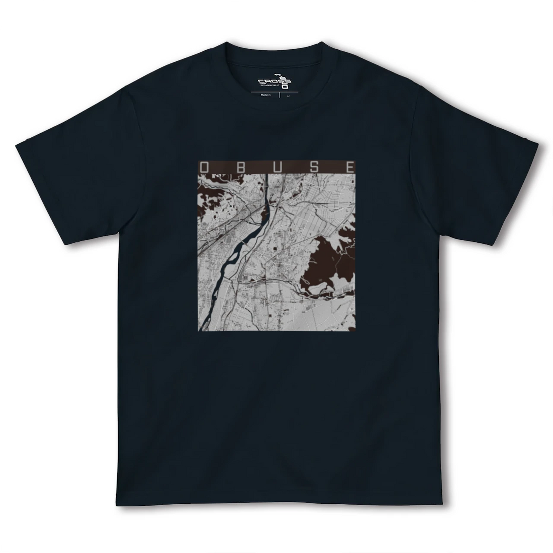 【小布施(長野県)】地図柄ヘビーウェイトTシャツ