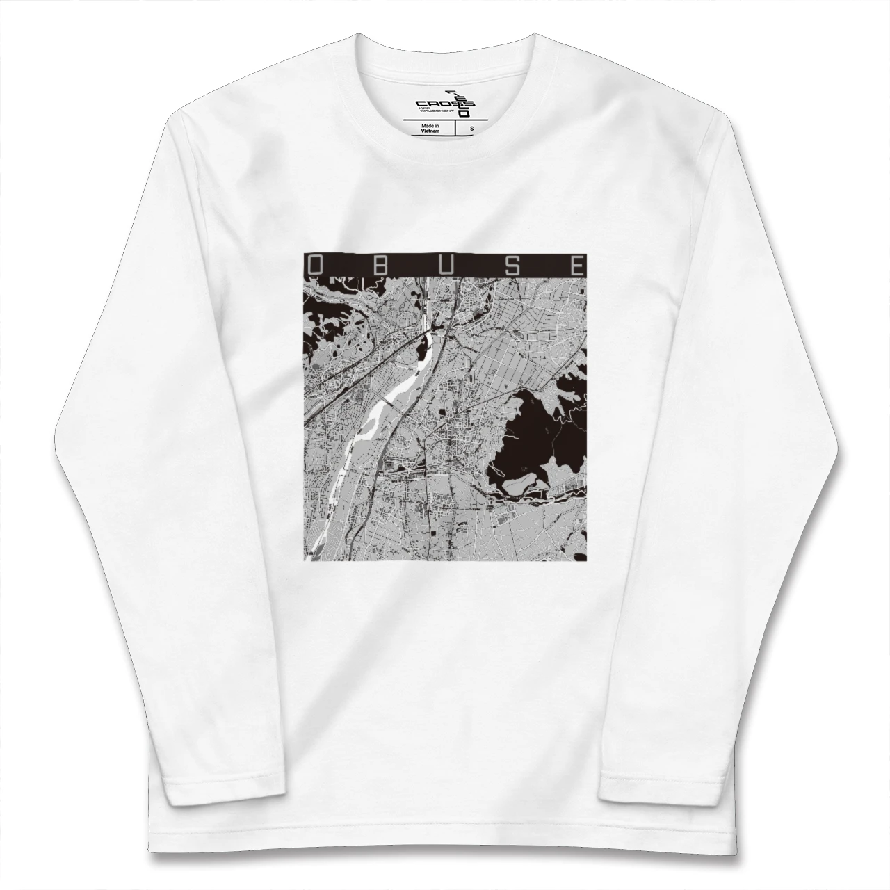 【小布施(長野県)】地図柄ロングスリーブTシャツ