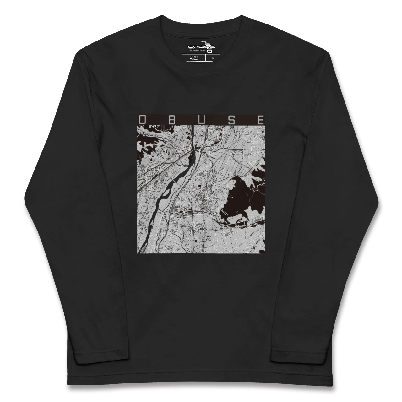 【小布施(長野県)】地図柄ロングスリーブTシャツ
