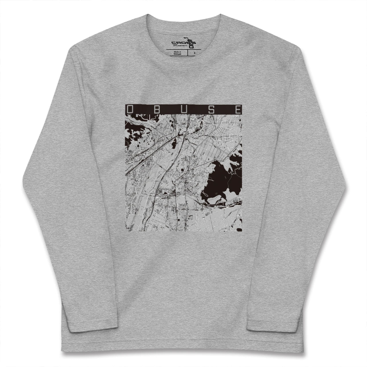 【小布施(長野県)】地図柄ロングスリーブTシャツ