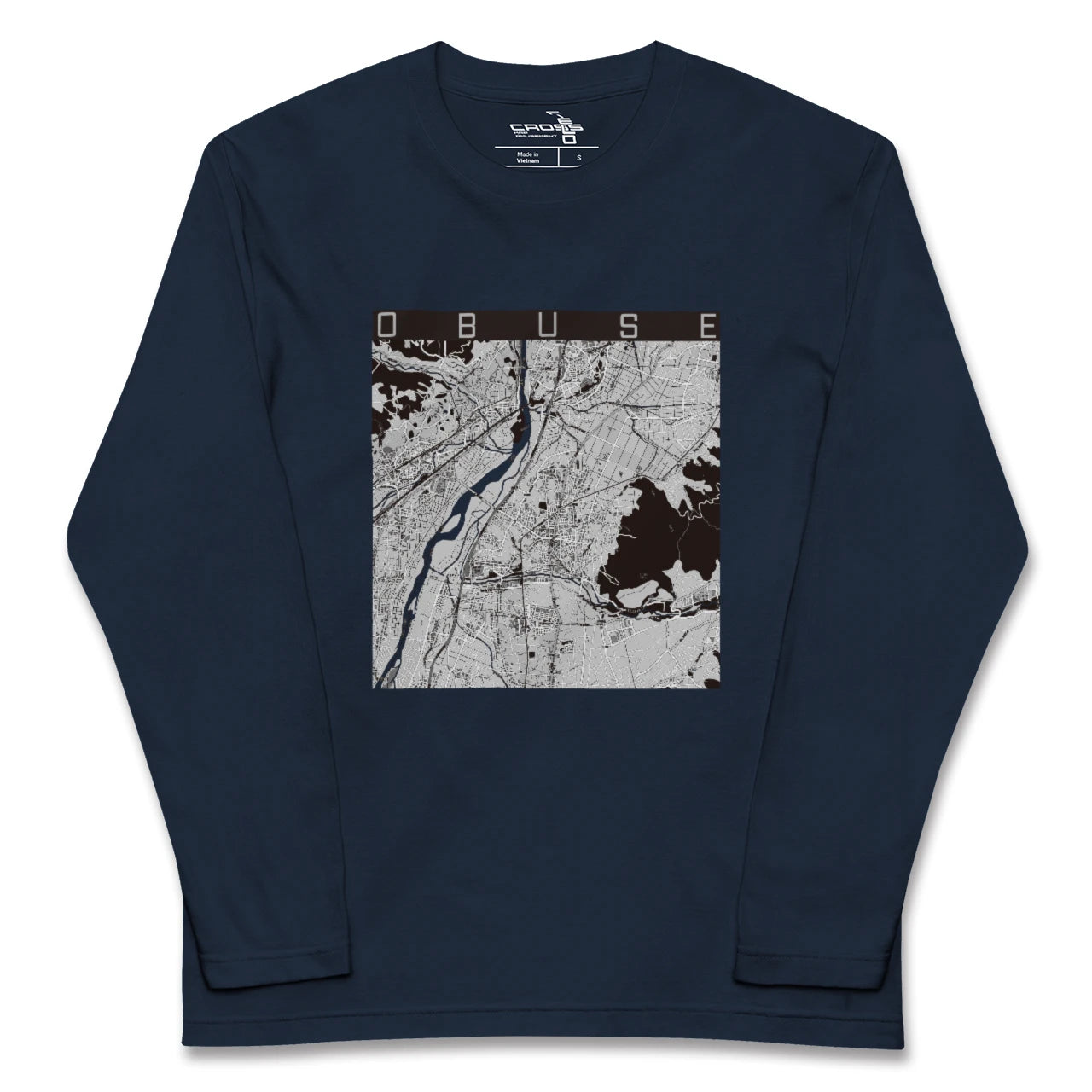 【小布施(長野県)】地図柄ロングスリーブTシャツ