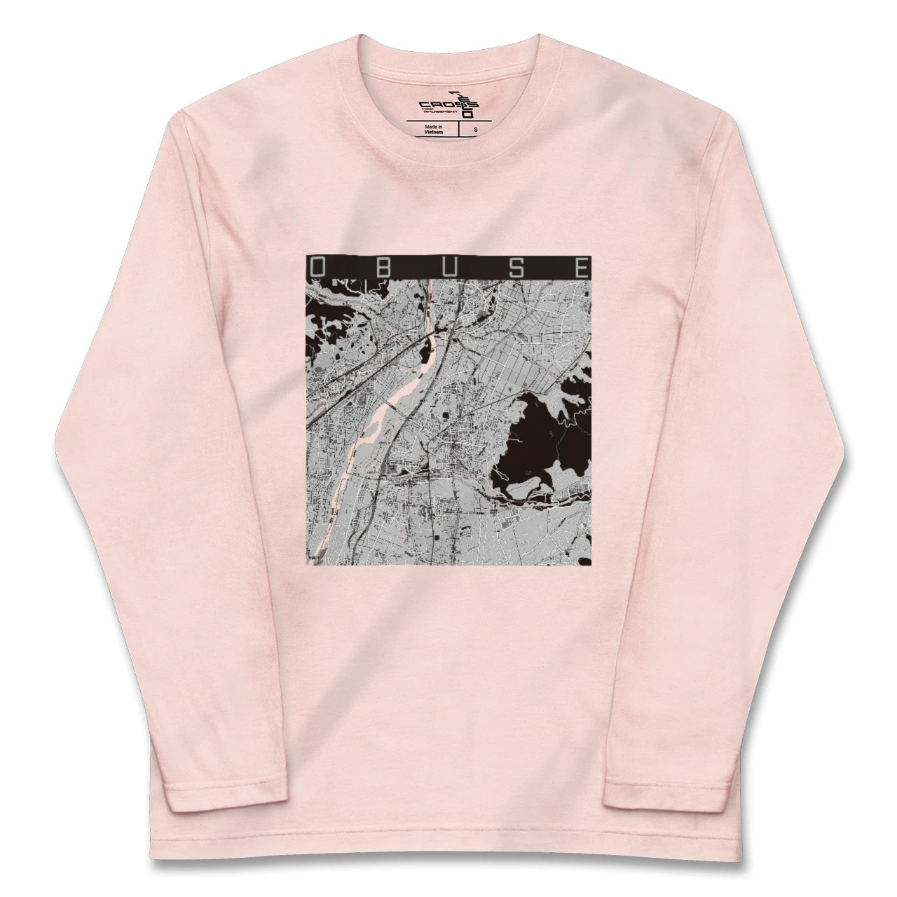 【小布施(長野県)】地図柄ロングスリーブTシャツ