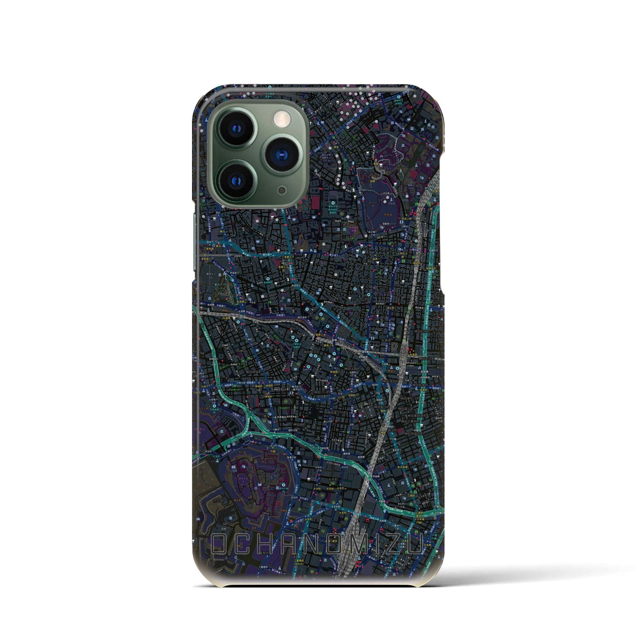 【御茶ノ水(東京都)】地図柄iPhoneケース(バックカバータイプ)