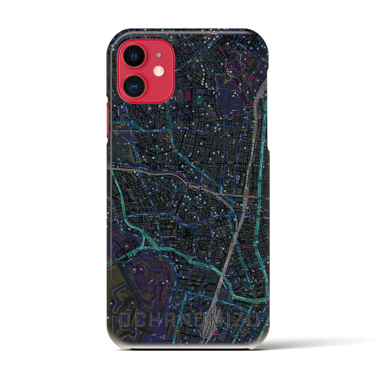 【御茶ノ水(東京都)】地図柄iPhoneケース(バックカバータイプ)