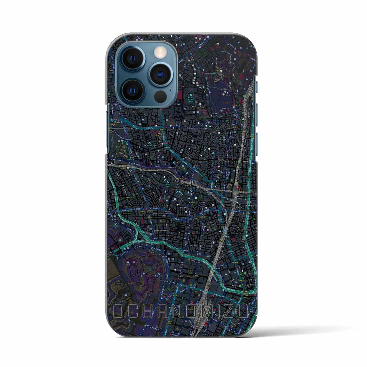 【御茶ノ水(東京都)】地図柄iPhoneケース(バックカバータイプ)