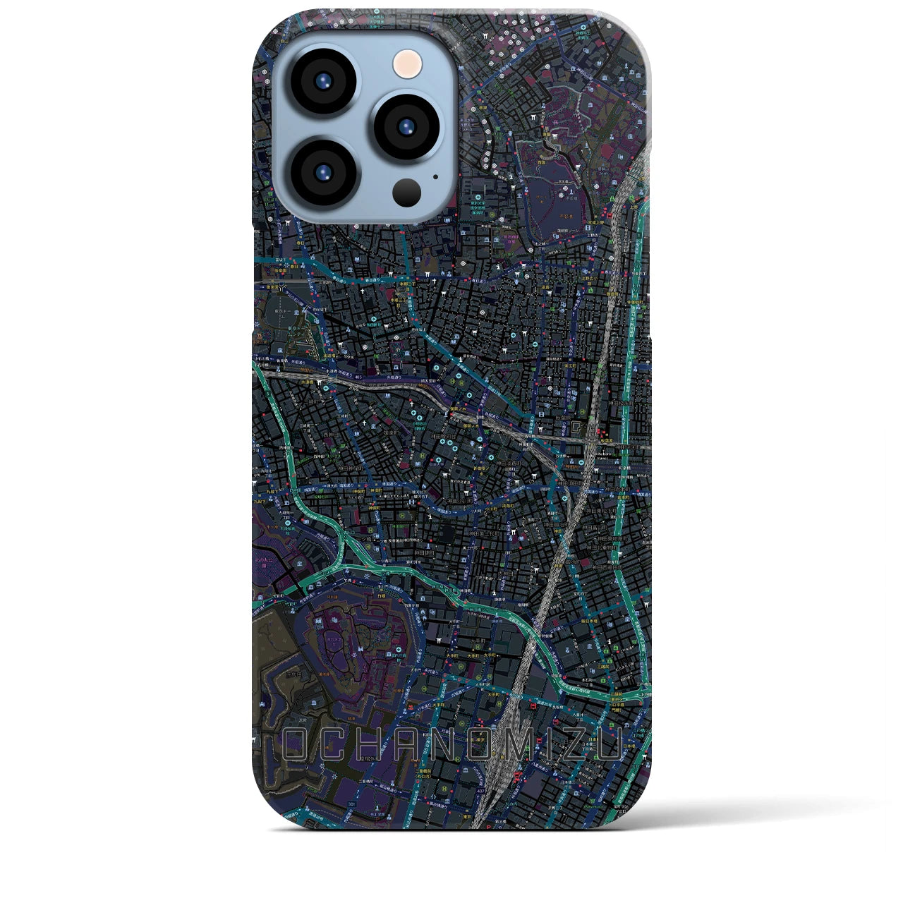 【御茶ノ水(東京都)】地図柄iPhoneケース(バックカバータイプ)