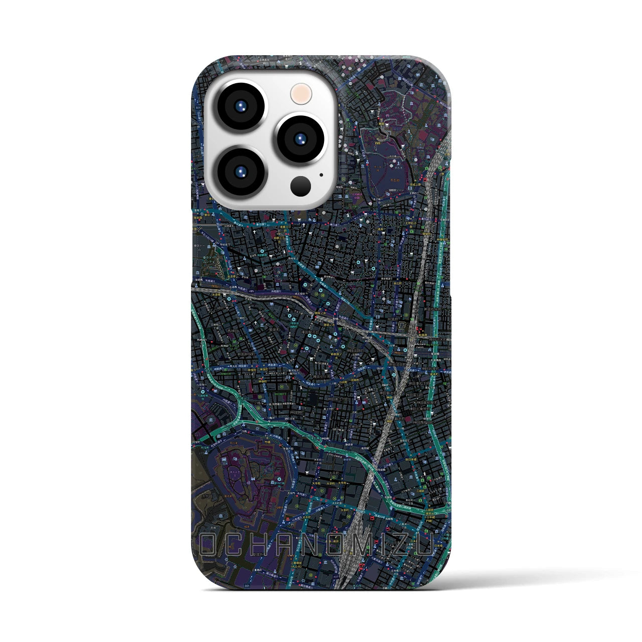 【御茶ノ水(東京都)】地図柄iPhoneケース(バックカバータイプ)