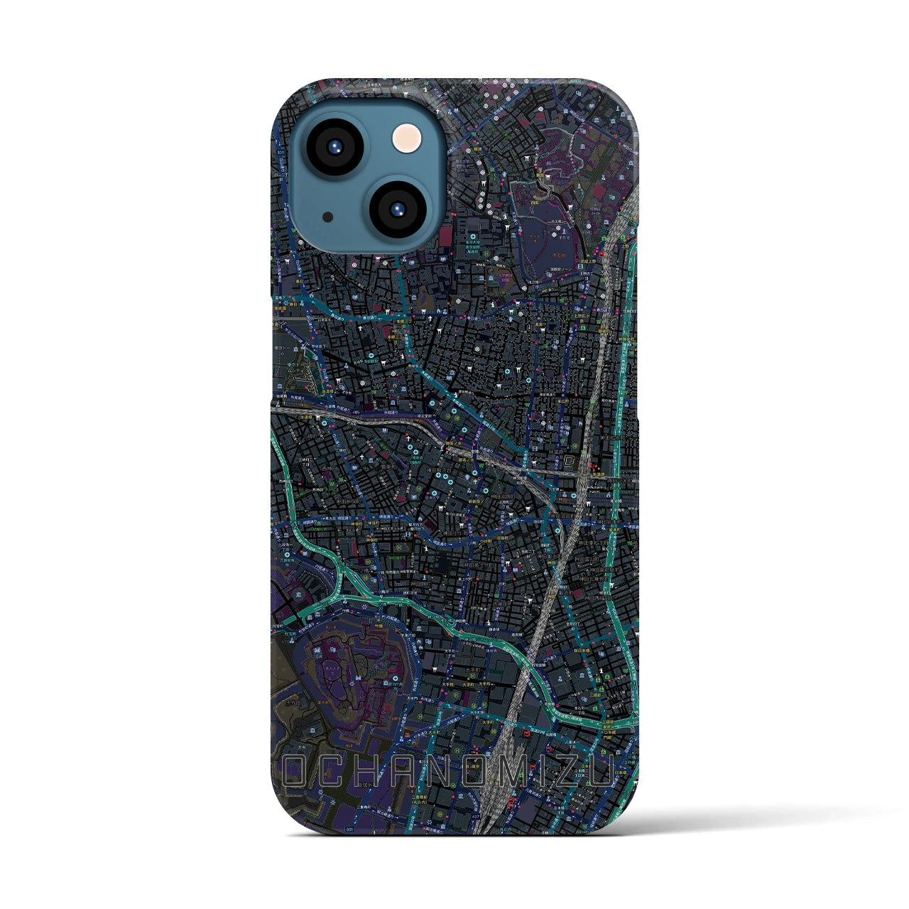 【御茶ノ水(東京都)】地図柄iPhoneケース(バックカバータイプ)