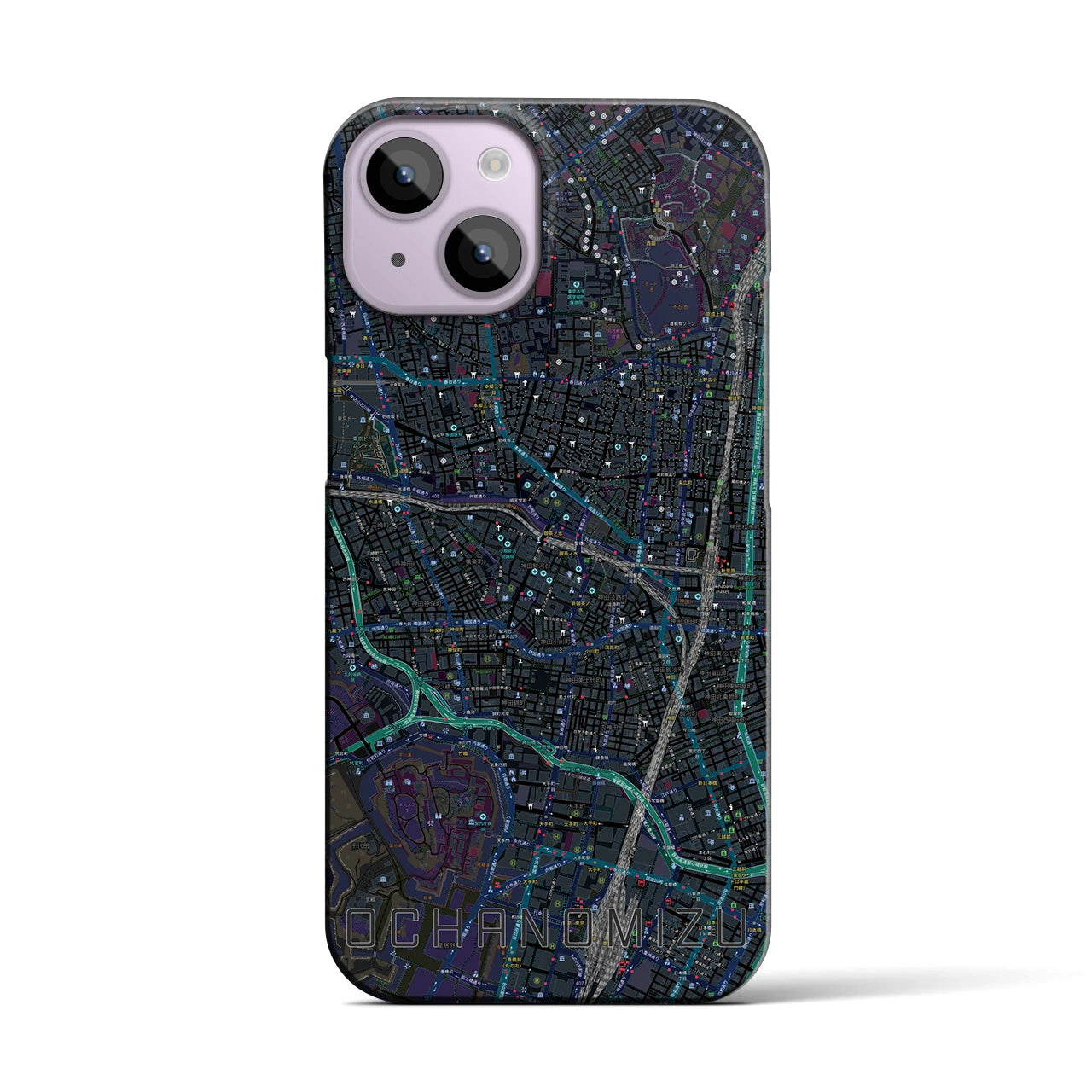 【御茶ノ水(東京都)】地図柄iPhoneケース(バックカバータイプ)