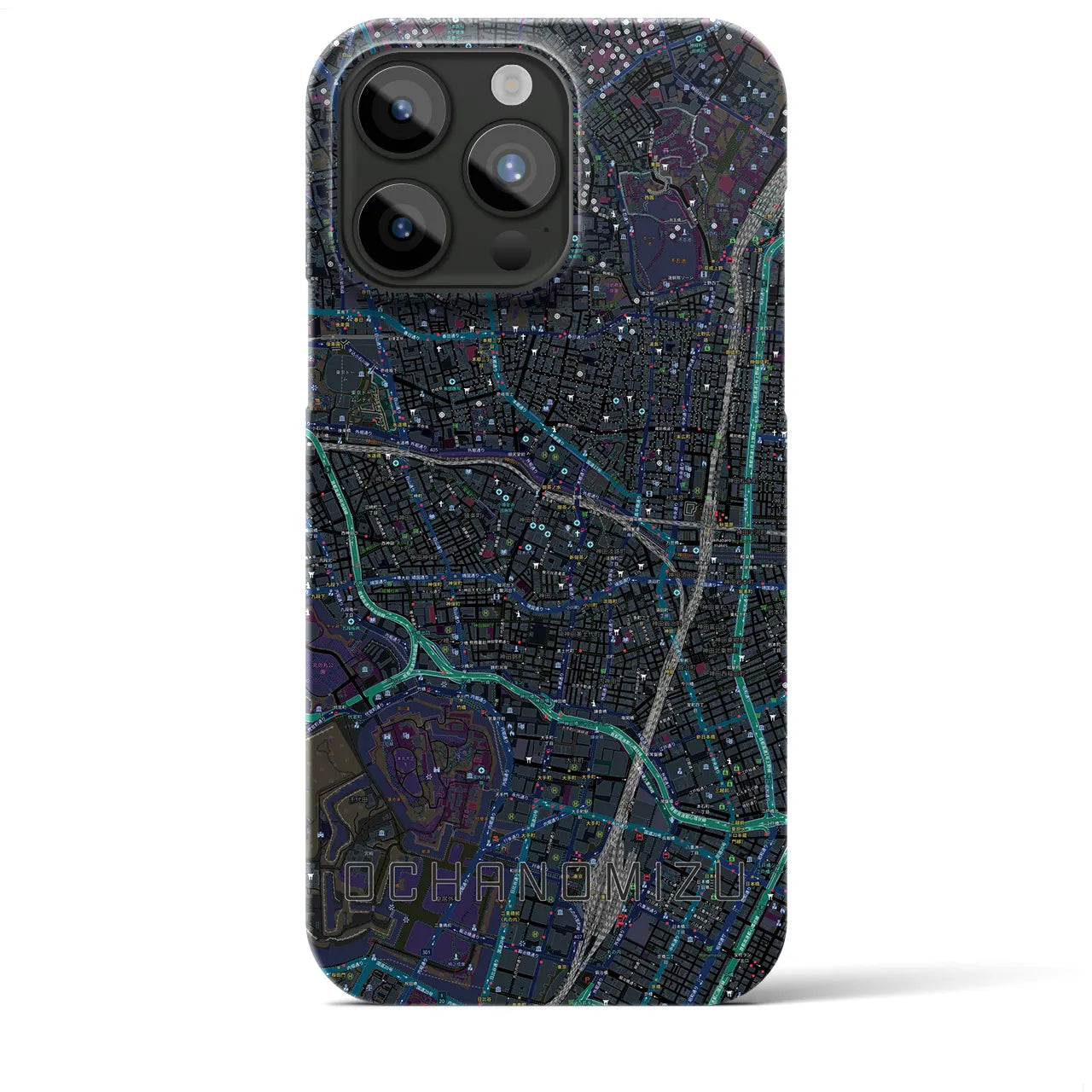【御茶ノ水(東京都)】地図柄iPhoneケース(バックカバータイプ)