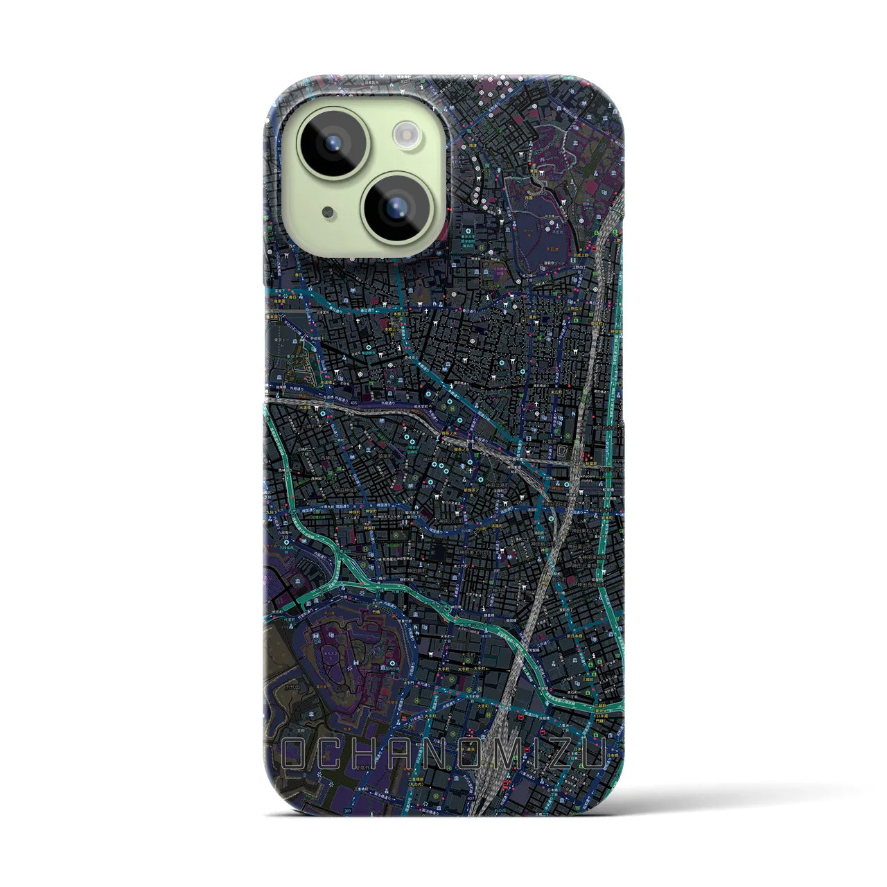【御茶ノ水(東京都)】地図柄iPhoneケース(バックカバータイプ)