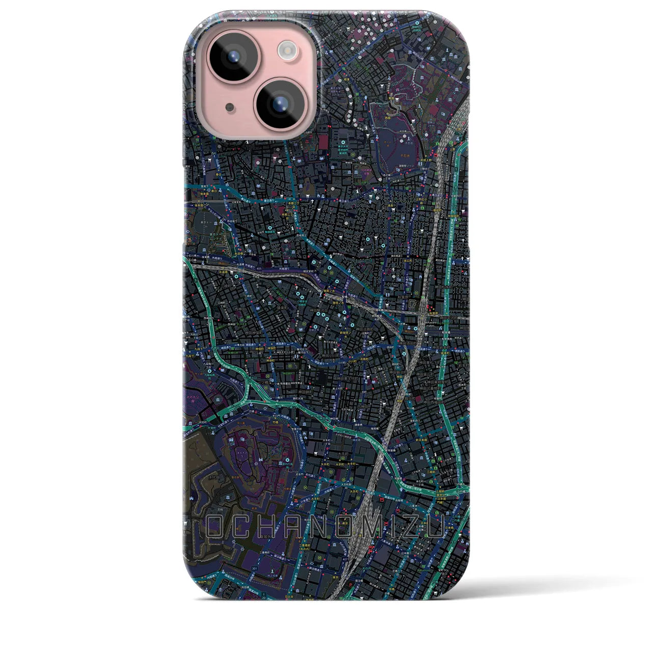 【御茶ノ水(東京都)】地図柄iPhoneケース(バックカバータイプ)