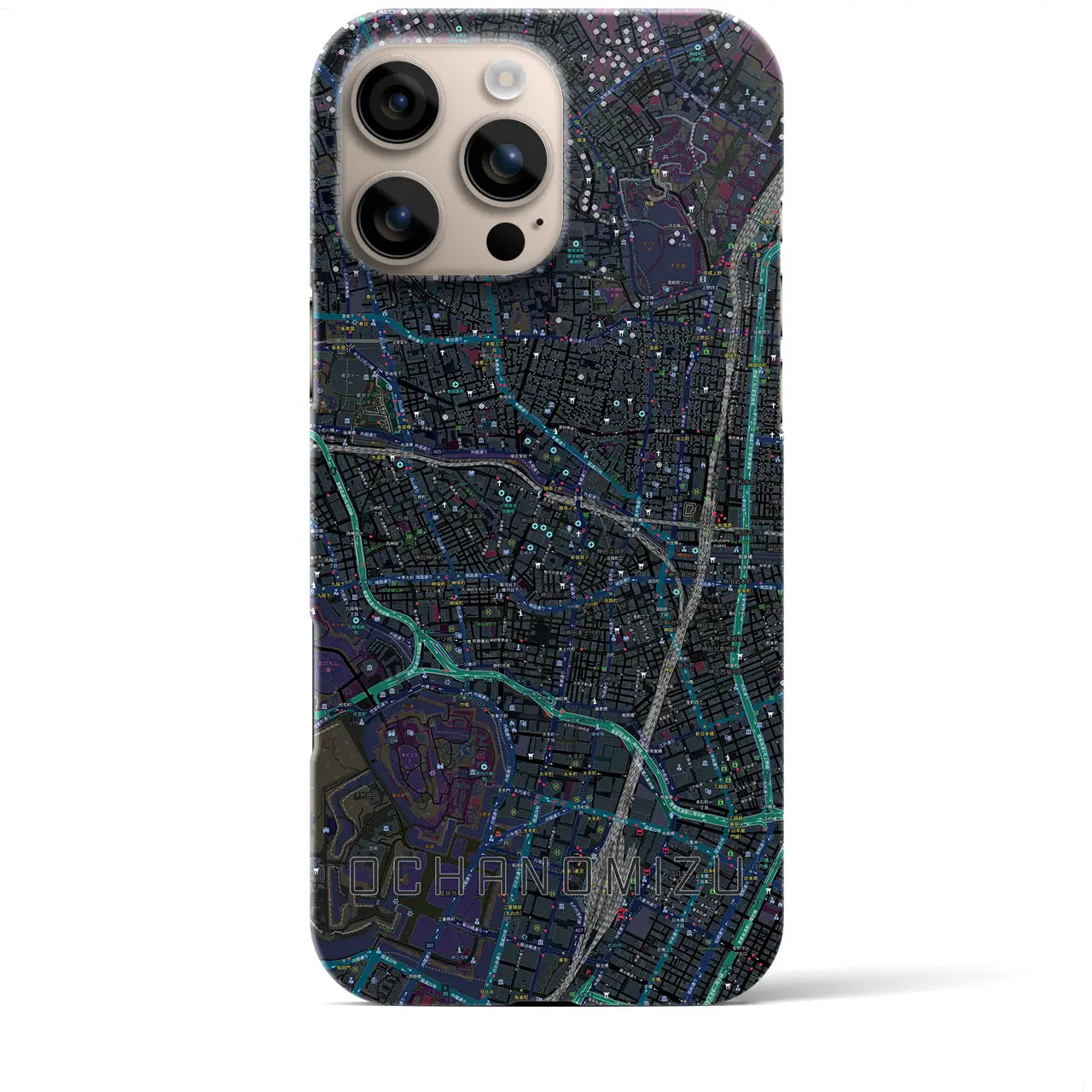 【御茶ノ水(東京都)】地図柄iPhoneケース(バックカバータイプ)