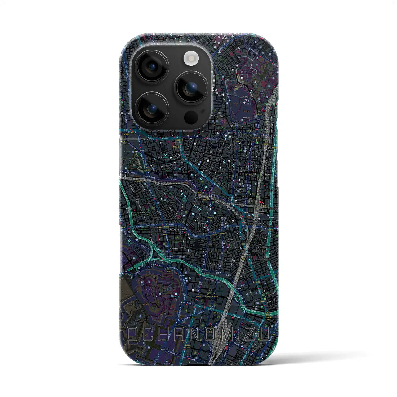 【御茶ノ水(東京都)】地図柄iPhoneケース(バックカバータイプ)