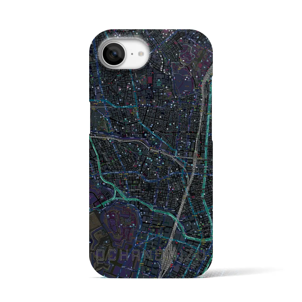 【御茶ノ水(東京都)】地図柄iPhoneケース(バックカバータイプ)