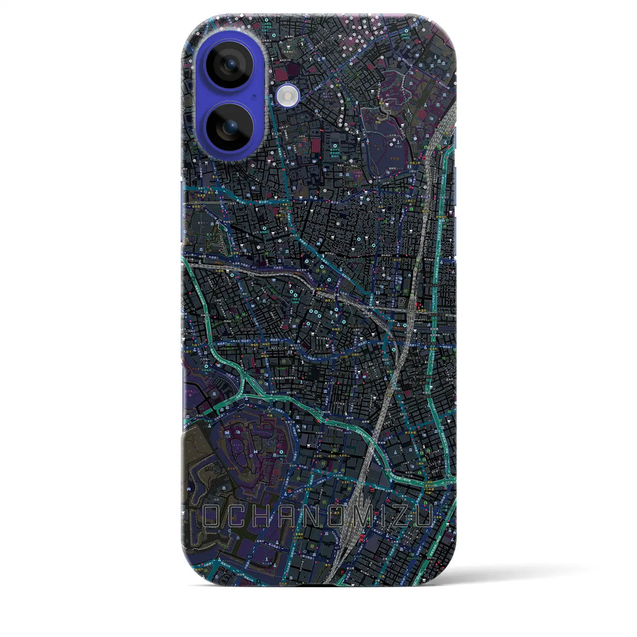 【御茶ノ水(東京都)】地図柄iPhoneケース(バックカバータイプ)