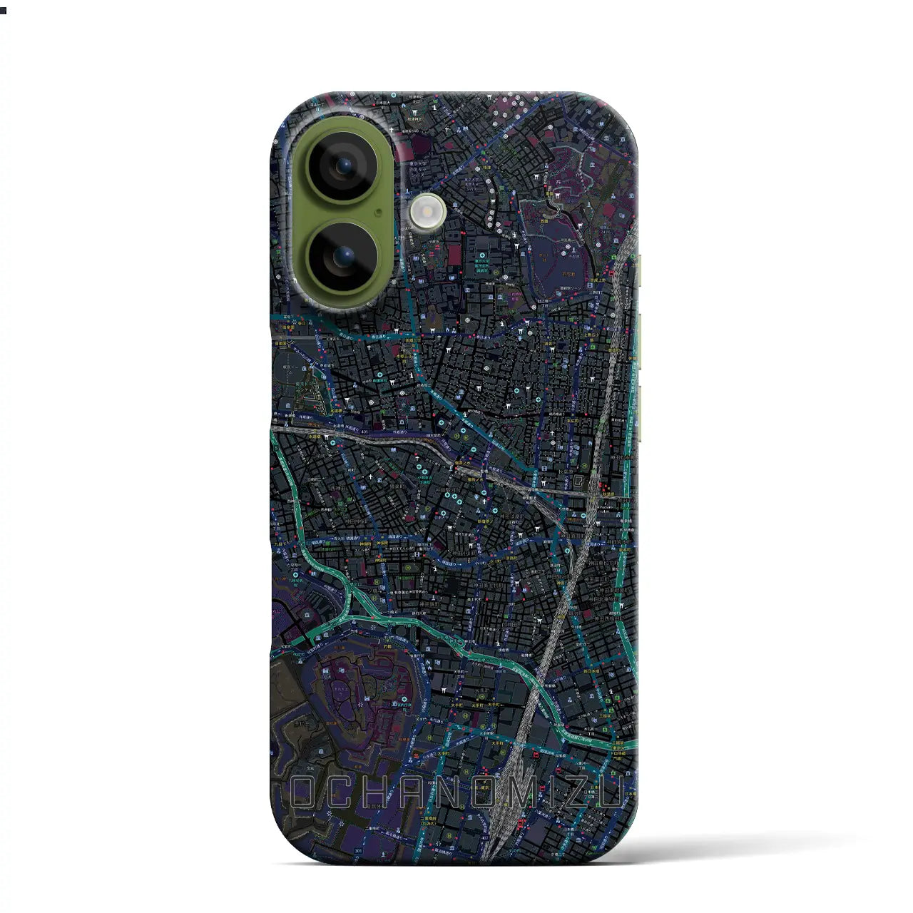 【御茶ノ水(東京都)】地図柄iPhoneケース(バックカバータイプ)