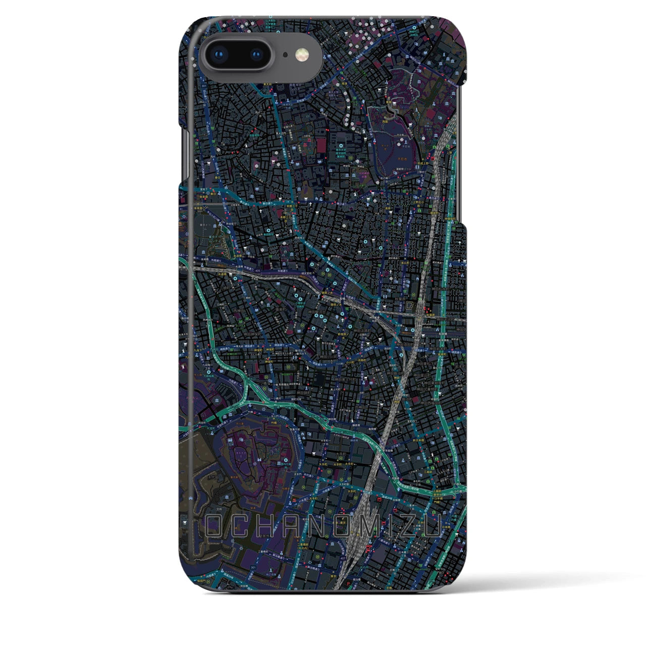 【御茶ノ水(東京都)】地図柄iPhoneケース(バックカバータイプ)