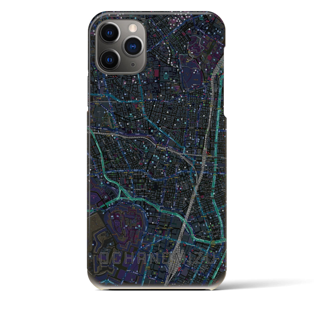 【御茶ノ水(東京都)】地図柄iPhoneケース(バックカバータイプ)