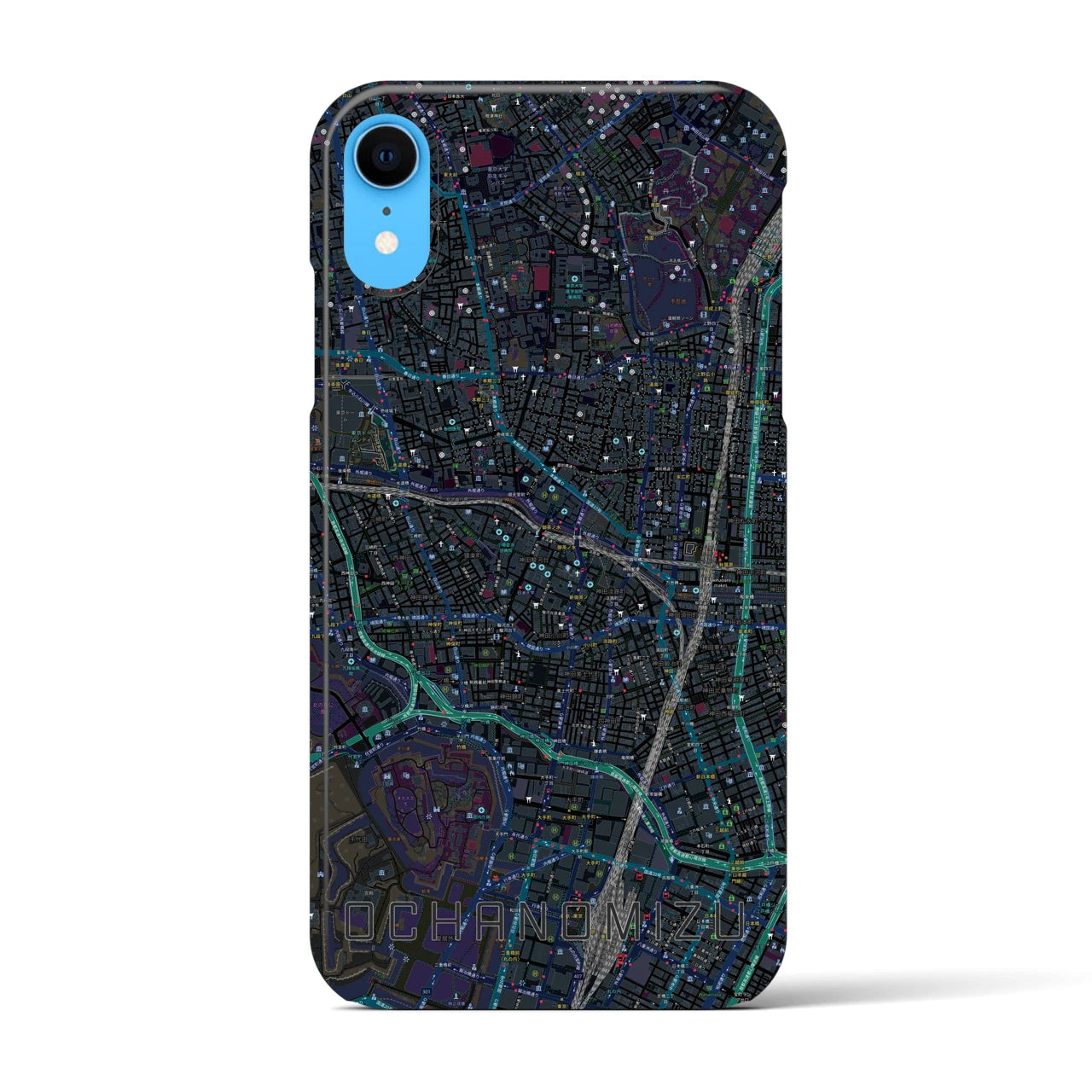【御茶ノ水(東京都)】地図柄iPhoneケース(バックカバータイプ)