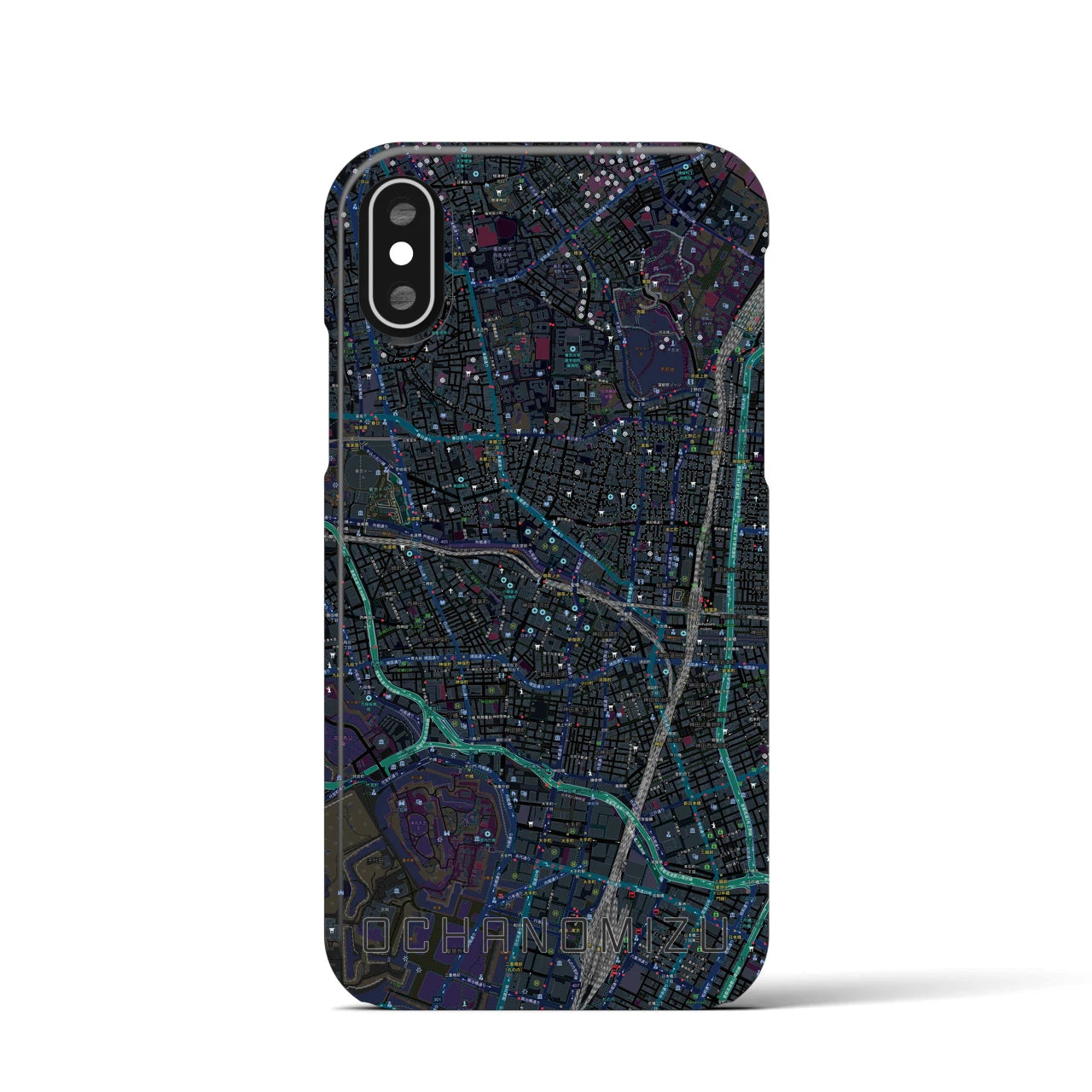【御茶ノ水(東京都)】地図柄iPhoneケース(バックカバータイプ)
