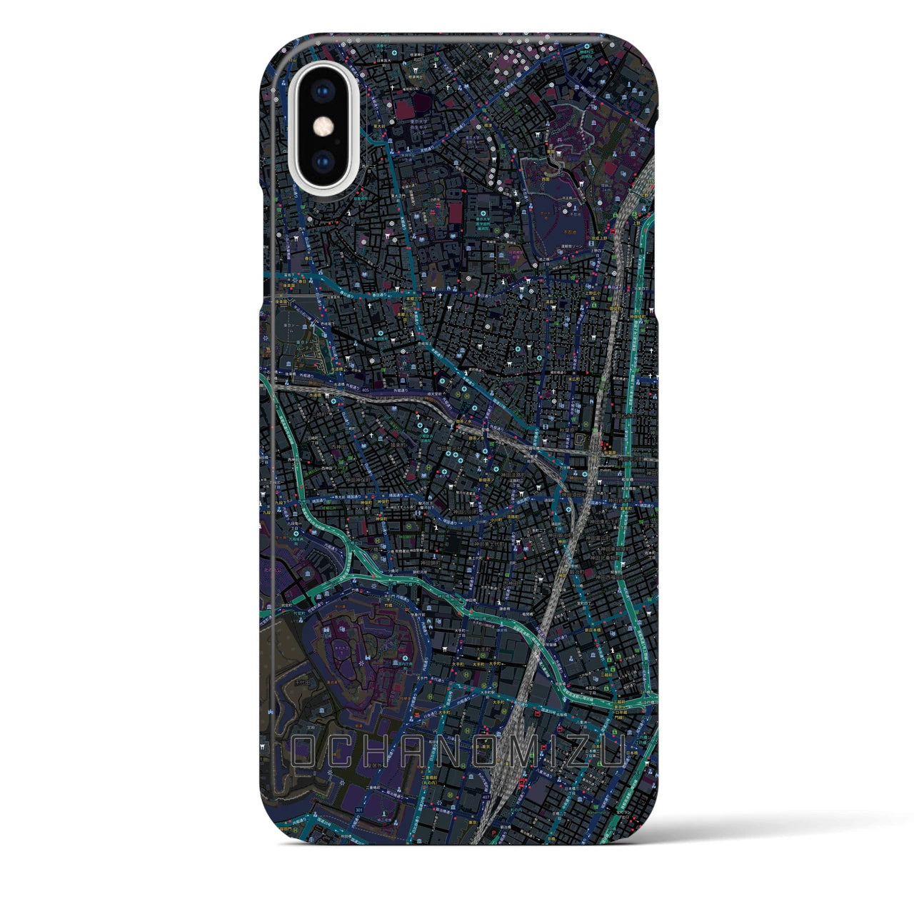 【御茶ノ水(東京都)】地図柄iPhoneケース(バックカバータイプ)