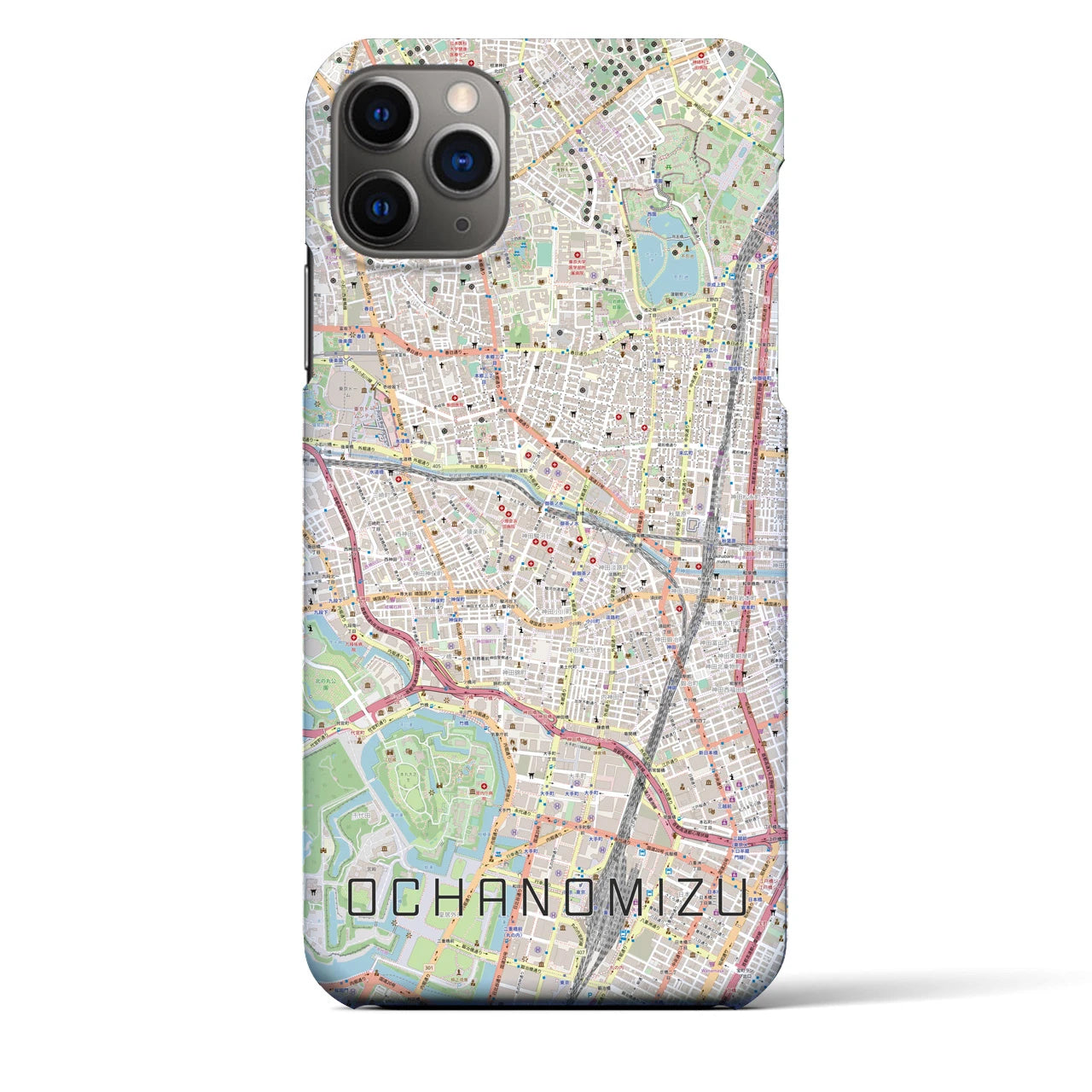 【御茶ノ水(東京都)】地図柄iPhoneケース(バックカバータイプ)