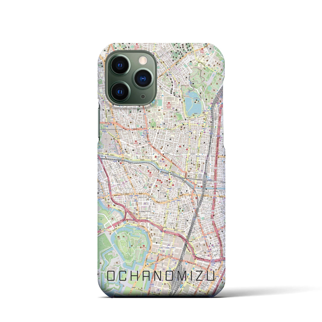 【御茶ノ水(東京都)】地図柄iPhoneケース(バックカバータイプ)