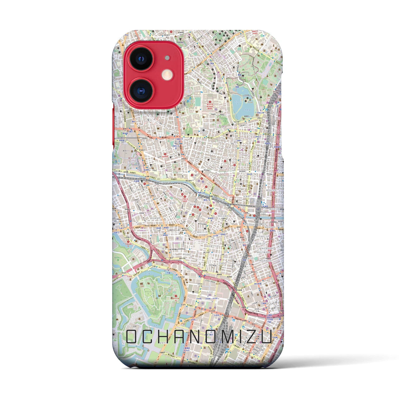 【御茶ノ水(東京都)】地図柄iPhoneケース(バックカバータイプ)