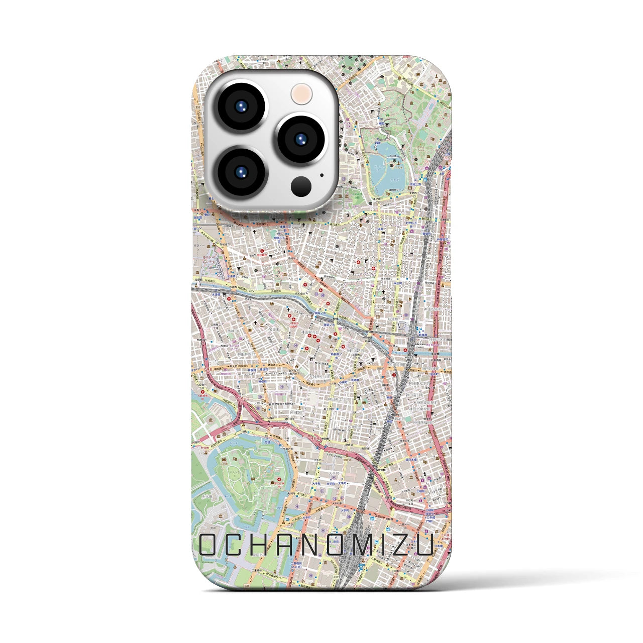 【御茶ノ水(東京都)】地図柄iPhoneケース(バックカバータイプ)