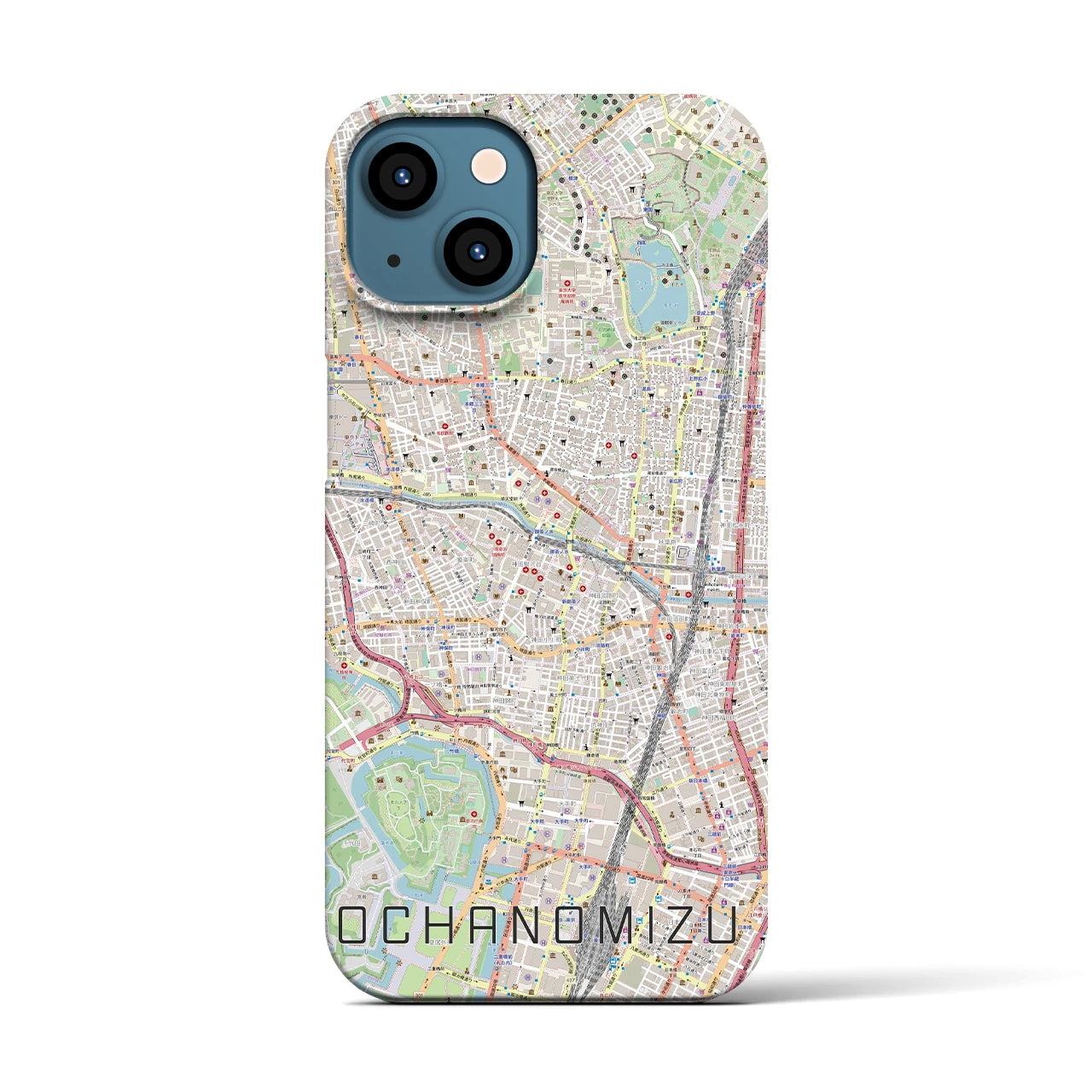【御茶ノ水(東京都)】地図柄iPhoneケース(バックカバータイプ)