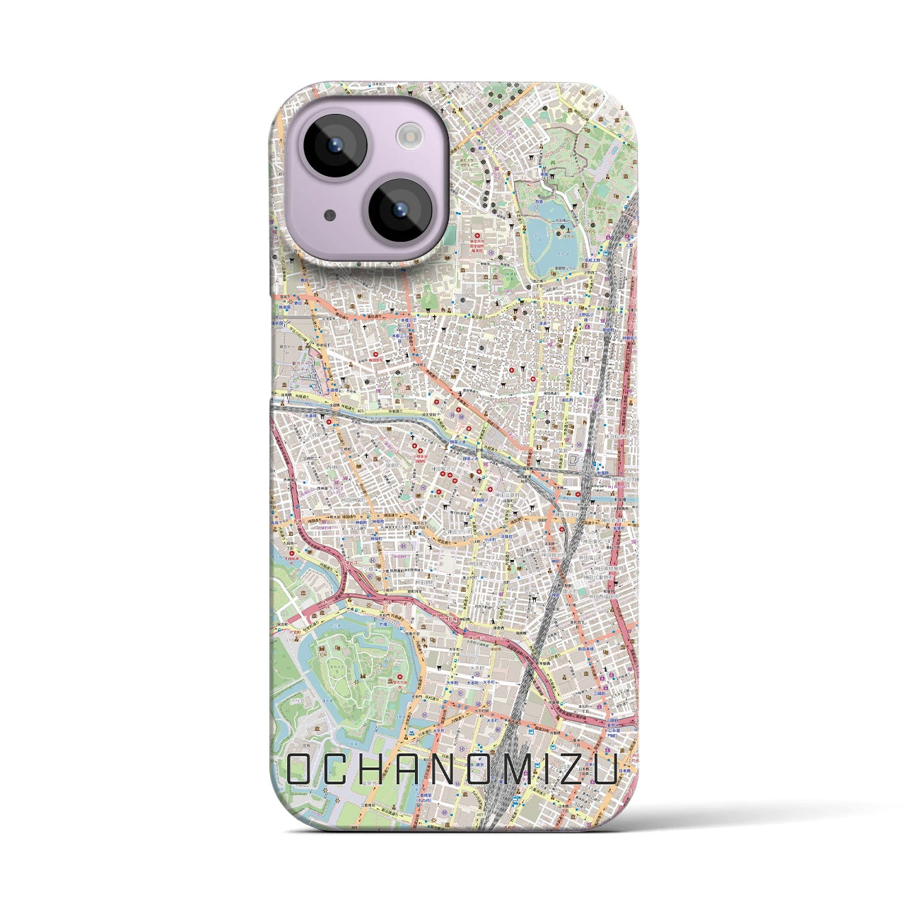 【御茶ノ水(東京都)】地図柄iPhoneケース(バックカバータイプ)