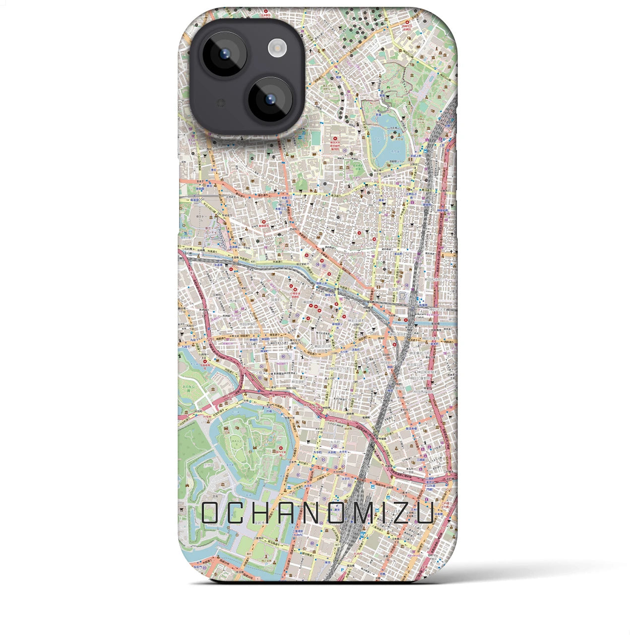 【御茶ノ水(東京都)】地図柄iPhoneケース(バックカバータイプ)