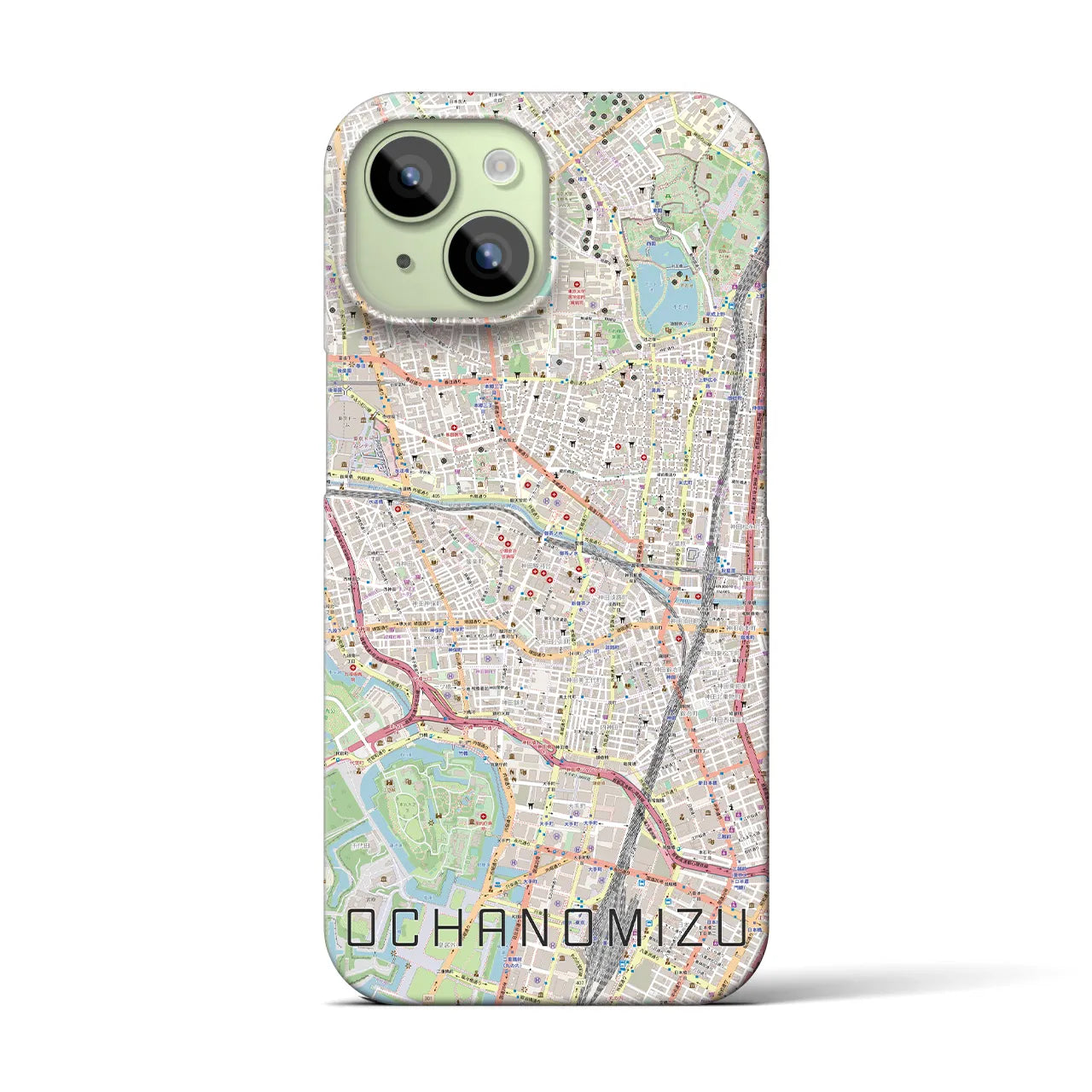 【御茶ノ水(東京都)】地図柄iPhoneケース(バックカバータイプ)